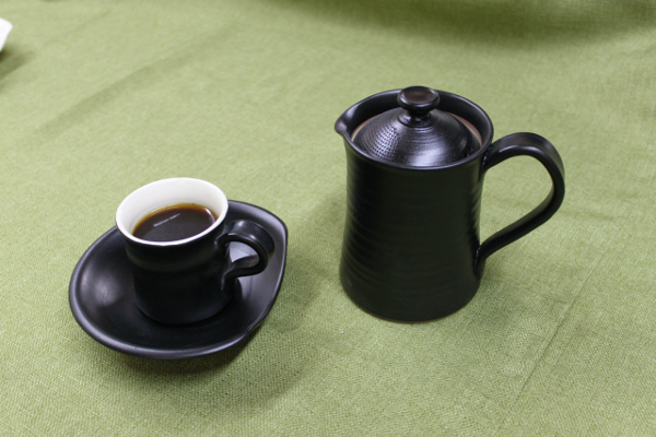 紫香陶房 信楽焼コーヒーポット マイ・カフェポット コーヒー碗皿 
